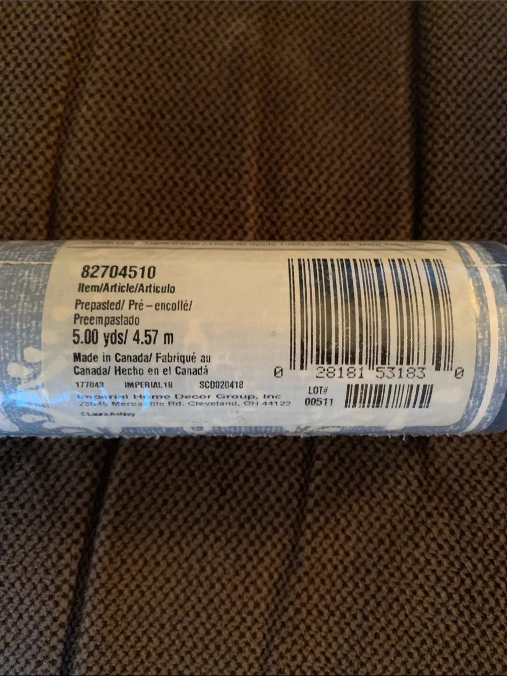 Laura Ashley Home 5” Wallpaper Border 1 unopened roll: 5 yds.